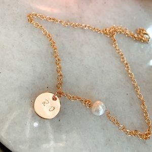 Custom made Initial dainty necklace